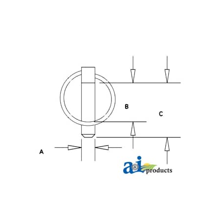 A & I Products Lynch Pin, w/ Chain .312" (5 pk) 6" x4" x2" A-PN103C